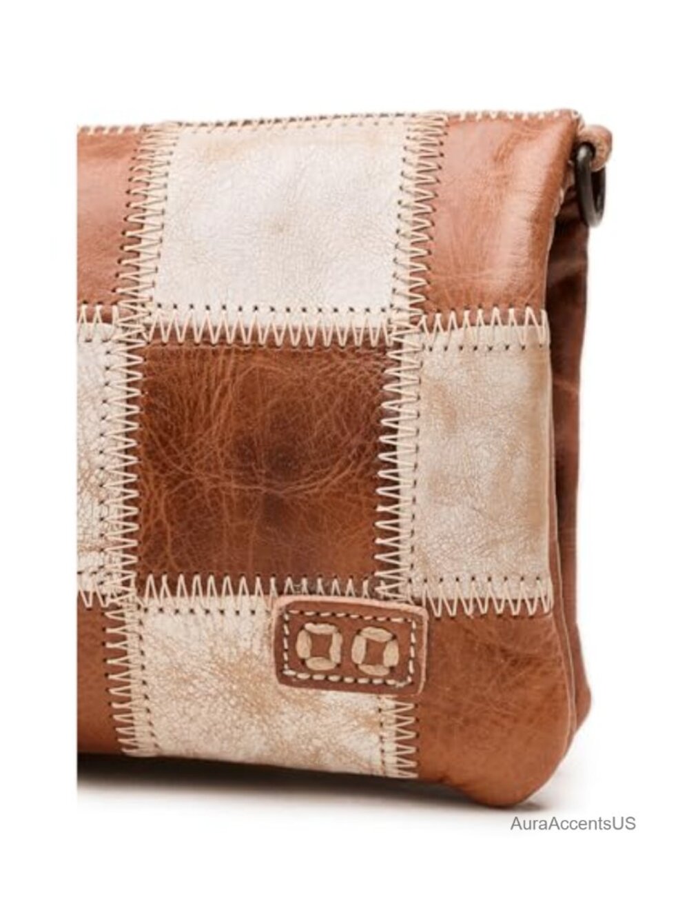 Vegetable Tanned Leather Crossbody Bag Handcrafted Adjustable Strap - Picture 3 of 4